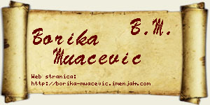 Borika Muačević vizit kartica